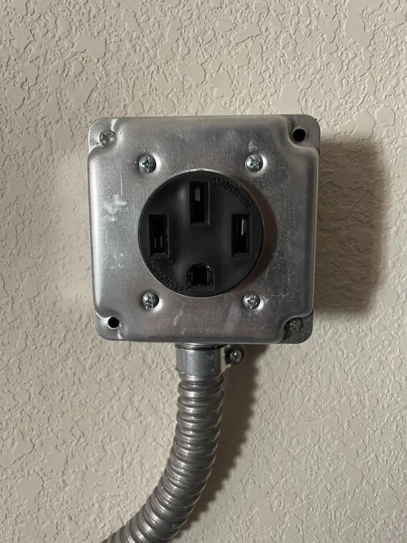 NEMA 14-50 outlet installed for Smart Home Electrical in Westlake